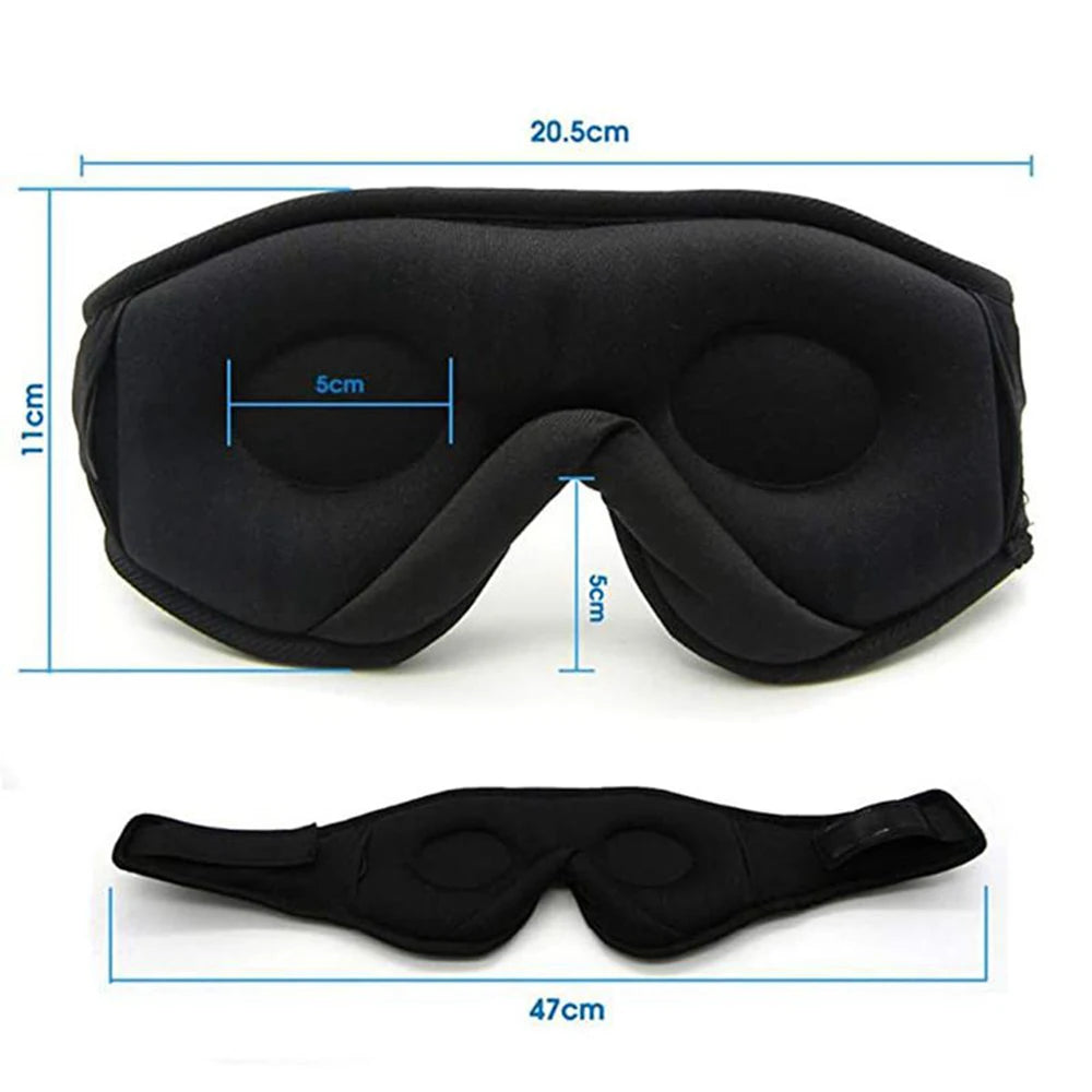 Sleep Mask In 3D with Bluetooth for side sleepers