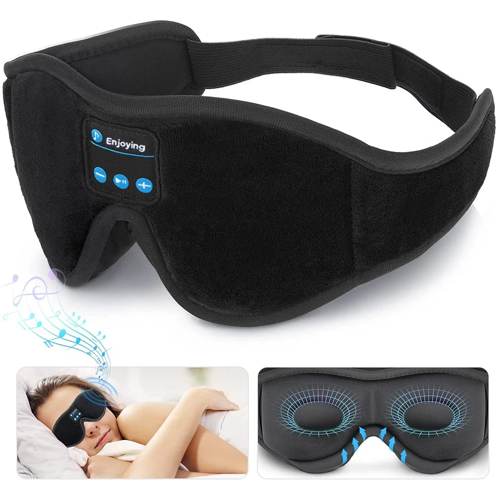 Sleep Mask In 3D with Bluetooth for side sleepers